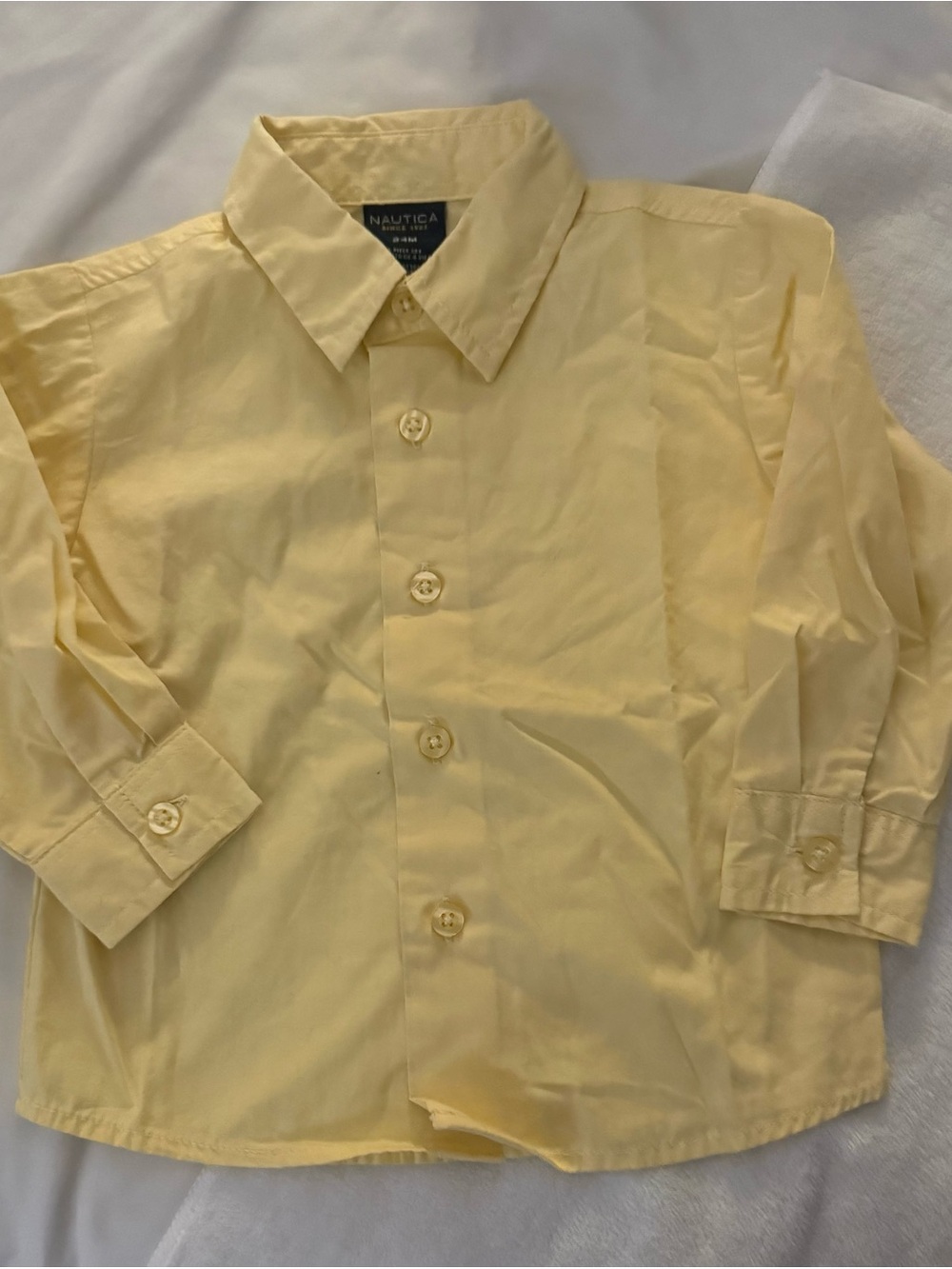 Nautica Pale Yellow Boys' Long-Sleeve Button-Down Shirt